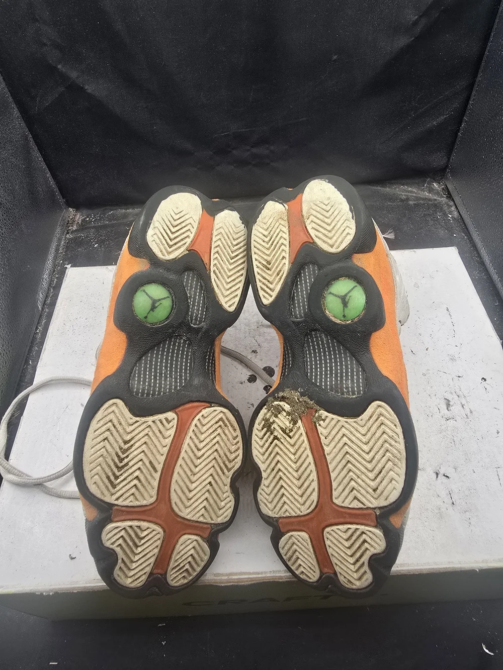 Nike Kids White and Orange Sneakers
